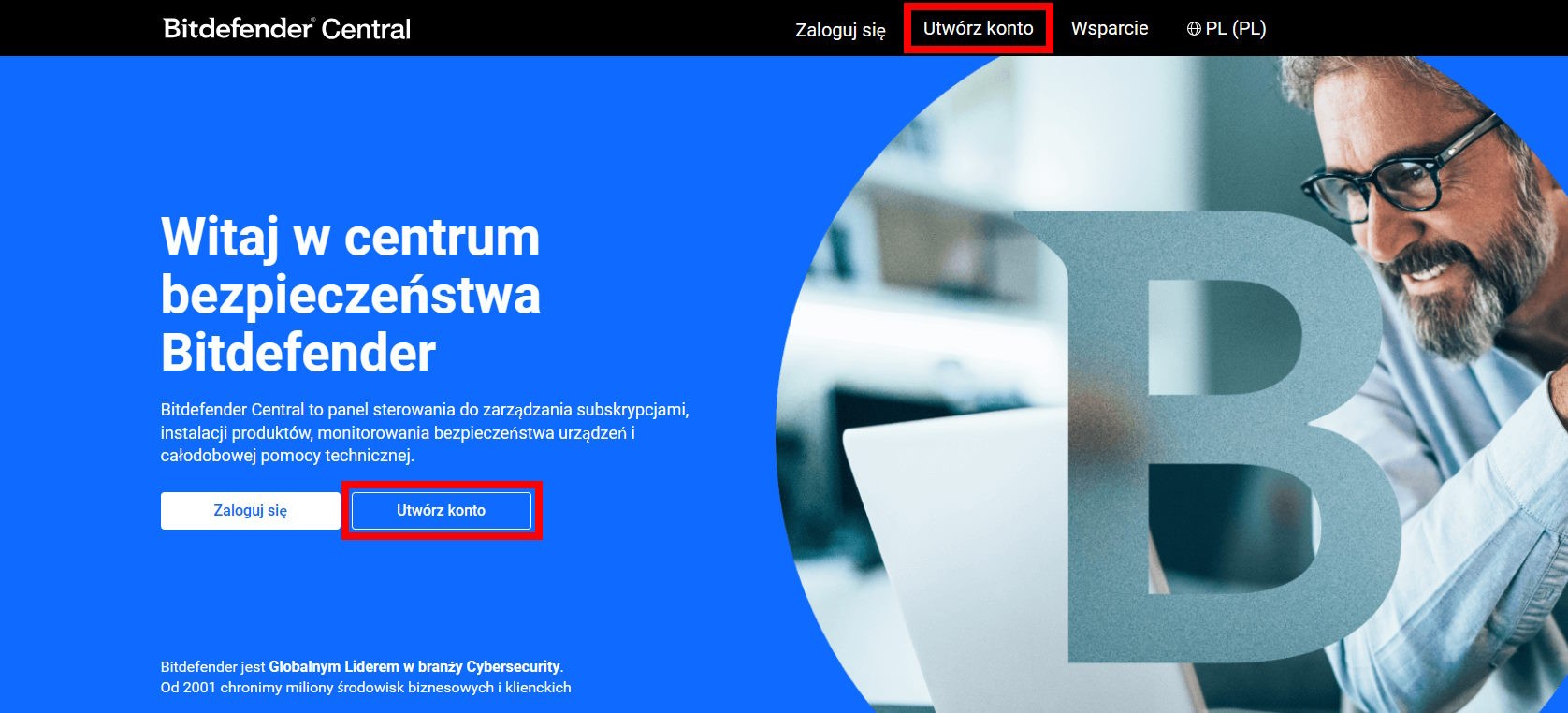Bitdefender Central jak utworzyć konto
